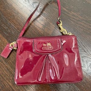Coach maroon wristlet